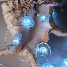 Load image into Gallery viewer, Ocean Series Seashells String Light Hanging Lamp Decorative For Party Wedding Christmas Decor Xmas Tree Ornament Holiday Lighting
