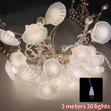 Load image into Gallery viewer, Ocean Series Seashells String Light Hanging Lamp Decorative For Party Wedding Christmas Decor Xmas Tree Ornament Holiday Lighting

