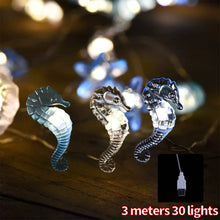 Load image into Gallery viewer, Ocean Series Seashells String Light Hanging Lamp Decorative For Party Wedding Christmas Decor Xmas Tree Ornament Holiday Lighting

