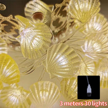 Load image into Gallery viewer, Ocean Series Seashells String Light Hanging Lamp Decorative For Party Wedding Christmas Decor Xmas Tree Ornament Holiday Lighting
