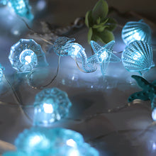 Load image into Gallery viewer, Ocean Series Seashells String Light Hanging Lamp Decorative For Party Wedding Christmas Decor Xmas Tree Ornament Holiday Lighting

