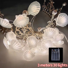 Load image into Gallery viewer, Ocean Series Seashells String Light Hanging Lamp Decorative For Party Wedding Christmas Decor Xmas Tree Ornament Holiday Lighting
