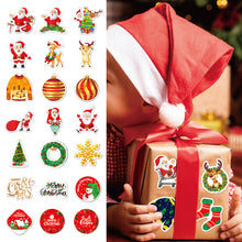 Load image into Gallery viewer, 50/100PCS Merry Christmas Decorative Sticker Santa Claus Shaped Stickers For DIY Scrapbook Skateboard Luggage Suitcase
