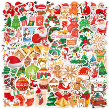 Load image into Gallery viewer, 50/100PCS Merry Christmas Decorative Sticker Santa Claus Shaped Stickers For DIY Scrapbook Skateboard Luggage Suitcase
