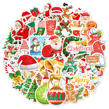 Load image into Gallery viewer, 50/100PCS Merry Christmas Decorative Sticker Santa Claus Shaped Stickers For DIY Scrapbook Skateboard Luggage Suitcase
