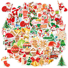 Load image into Gallery viewer, 50/100PCS Merry Christmas Decorative Sticker Santa Claus Shaped Stickers For DIY Scrapbook Skateboard Luggage Suitcase
