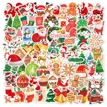 Load image into Gallery viewer, 50/100PCS Merry Christmas Decorative Sticker Santa Claus Shaped Stickers For DIY Scrapbook Skateboard Luggage Suitcase
