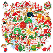 Load image into Gallery viewer, 50/100PCS Merry Christmas Decorative Sticker Santa Claus Shaped Stickers For DIY Scrapbook Skateboard Luggage Suitcase
