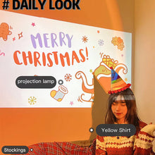 Load image into Gallery viewer, Christmas Projection Lamp Background Projector Night Light Photo Prop Wall Lights Christmas Party Decoration Bedroom Decor Happy New Year
