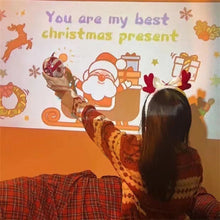 Load image into Gallery viewer, Christmas Projection Lamp Background Projector Night Light Photo Prop Wall Lights Christmas Party Decoration Bedroom Decor Happy New Year
