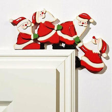 Load image into Gallery viewer, Creative Santa Claus Elk Grinch Christmas Door Hanger Over Door Sign Wood Frame Merry Christmas New Year Decoration
