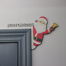 Load image into Gallery viewer, Creative Santa Claus Elk Grinch Christmas Door Hanger Over Door Sign Wood Frame Merry Christmas New Year Decoration
