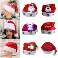 Load image into Gallery viewer, Christmas Hat with LED Light Adult Kids Knitted Soft Beanie Santa Hat New Year Party Kids Gift Navidad Noel Xmas Decoration
