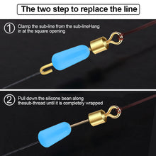 Load image into Gallery viewer, 100PCS Anti-Entanglement Silicone Fast Sub Line Clip Clamp Strong Tension Rhomboid Open Eight Ring Connector Fishing Accessories
