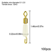 Load image into Gallery viewer, 100PCS Anti-Entanglement Silicone Fast Sub Line Clip Clamp Strong Tension Rhomboid Open Eight Ring Connector Fishing Accessories
