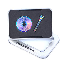 Load image into Gallery viewer, 1 Set Bike Titanium Alloy Light Weight Flat Head Waterproof Bowl Set Cover Cover Set Dazzling Screw Bike Accessories
