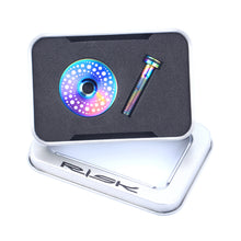 Load image into Gallery viewer, 1 Set Bike Titanium Alloy Light Weight Flat Head Waterproof Bowl Set Cover Cover Set Dazzling Screw Bike Accessories
