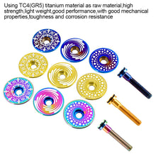 Load image into Gallery viewer, 1 Set Bike Titanium Alloy Light Weight Flat Head Waterproof Bowl Set Cover Cover Set Dazzling Screw Bike Accessories
