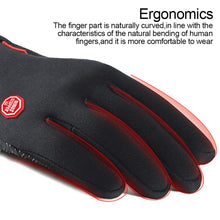 Load image into Gallery viewer, 1Pair Full Finger Plus Fleece Warm Gloves Autumn Winter Waterproof Cold-Proof Cycling Driving Mountaineering Outdoor Gloves With Touch Screen
