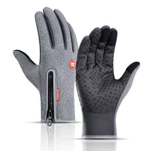 Load image into Gallery viewer, 1Pair Full Finger Plus Fleece Warm Gloves Autumn Winter Waterproof Cold-Proof Cycling Driving Mountaineering Outdoor Gloves With Touch Screen
