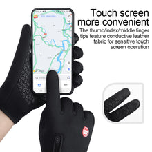 Load image into Gallery viewer, 1Pair Full Finger Plus Fleece Warm Gloves Autumn Winter Waterproof Cold-Proof Cycling Driving Mountaineering Outdoor Gloves With Touch Screen
