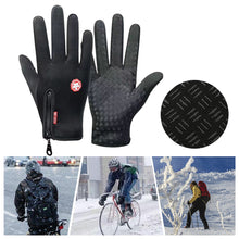 Load image into Gallery viewer, 1Pair Full Finger Plus Fleece Warm Gloves Autumn Winter Waterproof Cold-Proof Cycling Driving Mountaineering Outdoor Gloves With Touch Screen
