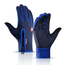 Load image into Gallery viewer, 1Pair Full Finger Plus Fleece Warm Gloves Autumn Winter Waterproof Cold-Proof Cycling Driving Mountaineering Outdoor Gloves With Touch Screen
