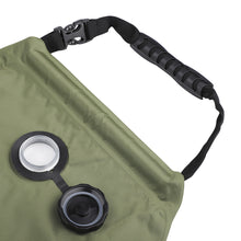 Load image into Gallery viewer, 20L Army Green Outdoor Camping Bath Bag Portable Foldable Solar Heated Water Bag With Removable Hose And Switch Shower Head
