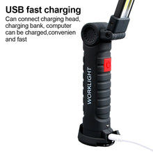 Load image into Gallery viewer, USB Multi-Function COB Repair Work Light Foldable Magnet Repair Led Flashlight Suspension Car Repair Tent Lamp
