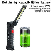 Load image into Gallery viewer, USB Multi-Function COB Repair Work Light Foldable Magnet Repair Led Flashlight Suspension Car Repair Tent Lamp
