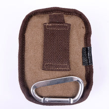 Load image into Gallery viewer, 1PC Men Casual Canvas Waist Pack Portable Vintage Coin Purse With Hook Hunting Slingshot Accessory Bag
