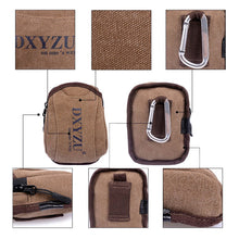 Load image into Gallery viewer, 1PC Men Casual Canvas Waist Pack Portable Vintage Coin Purse With Hook Hunting Slingshot Accessory Bag
