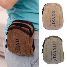 Load image into Gallery viewer, 1PC Men Casual Canvas Waist Pack Portable Vintage Coin Purse With Hook Hunting Slingshot Accessory Bag
