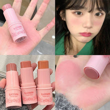 Load image into Gallery viewer, Waterproof Brightening Blusher Stick Refreshing Moisturizing Dual Use Natural Long-lasting Stereoscopic Blusher Face Makeup
