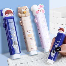 Load image into Gallery viewer, Creatibe Cartoon Push-Pull Pencil Eraser Rubber Kids Children Drawing Writing Wiping Stationery Christmas Gift School Supplies
