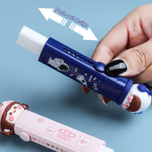 Load image into Gallery viewer, Creatibe Cartoon Push-Pull Pencil Eraser Rubber Kids Children Drawing Writing Wiping Stationery Christmas Gift School Supplies
