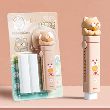 Load image into Gallery viewer, Creatibe Cartoon Push-Pull Pencil Eraser Rubber Kids Children Drawing Writing Wiping Stationery Christmas Gift School Supplies
