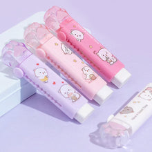 Load image into Gallery viewer, Cute Cartoon Push-Pull Pencil Eraser Rubber Kids Children Drawing Writing Wiping Stationery Christmas Gift School Supplies
