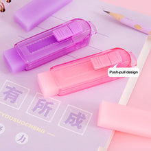 Load image into Gallery viewer, Cute Jelly Color Push-Pull Pencil Eraser Rubber Kids Children Drawing Writing Wiping Stationery Christmas Gift School Supplies
