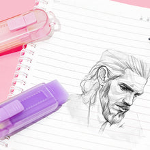 Load image into Gallery viewer, Cute Jelly Color Push-Pull Pencil Eraser Rubber Kids Children Drawing Writing Wiping Stationery Christmas Gift School Supplies
