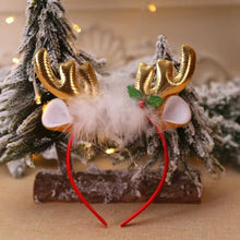 Load image into Gallery viewer, 1Pc Christmas Headbands Sequins Reindeer Antlers Ears Headbands For Women Girls Christmas Party Decoration Cosplay Hair Accessories
