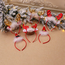Load image into Gallery viewer, 1Pc Christmas Headbands Sequins Reindeer Antlers Ears Headbands For Women Girls Christmas Party Decoration Cosplay Hair Accessories
