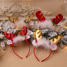 Load image into Gallery viewer, 1Pc Christmas Headbands Sequins Reindeer Antlers Ears Headbands For Women Girls Christmas Party Decoration Cosplay Hair Accessories
