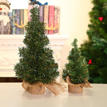 Load image into Gallery viewer, 20cm/30cm Mini Christmas Tree Gold Green Small Pine Tree Sisal Silk Cedar New Year Xmas Party Ornaments Navidad

