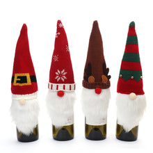 Load image into Gallery viewer, 1pc Christmas Wine Bottle Bag Faceless Doll Wine Bottle Cover Wine Bottle Bag Sleeve Xmas New Year Dinner Table Decoration
