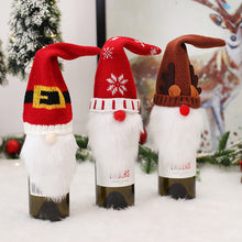 Load image into Gallery viewer, 1pc Christmas Wine Bottle Bag Faceless Doll Wine Bottle Cover Wine Bottle Bag Sleeve Xmas New Year Dinner Table Decoration
