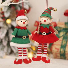 Load image into Gallery viewer, Christmas Decorations Cartoon Couple Belt Elf Doll Pendant Party Christmas Tree Pendant Scene Decoration Props
