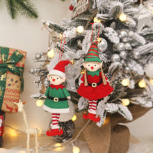 Load image into Gallery viewer, Christmas Decorations Cartoon Couple Belt Elf Doll Pendant Party Christmas Tree Pendant Scene Decoration Props
