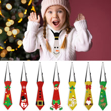 Load image into Gallery viewer, 1Pcs Felt Christmas Tie Christmas Santa Claus Snowman Elk Tie Kids Costume Accessories Merry Christmas Gifts
