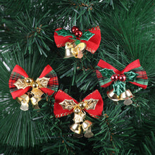 Load image into Gallery viewer, 4Pcs Mini Bows Christmas Tree Decorations Christmas Gifts Decorative Gift Box Accessories Christmas Bows Bells
